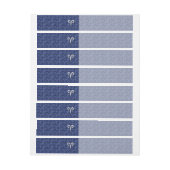 Aries Zodiac Sign on Navy Blue Digital Camo Omwikkelbaar Adreslabel (Vel)