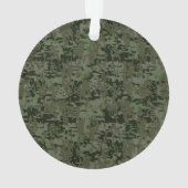 Aries Zodiac Sign on Woodland Style Digital Camo Ornament (achterkant)