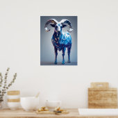 Aries Zodiac Sign Poster (Keuken)