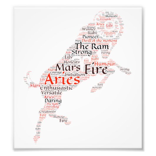 Aries Zodiac Sign Print Foto Afdruk (Voorkant)