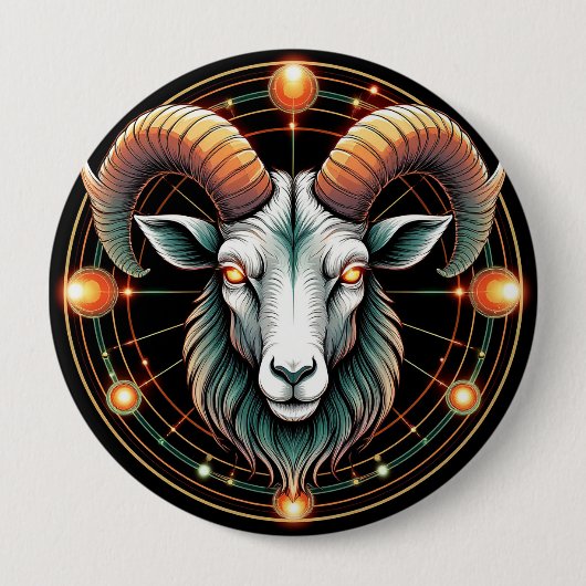 Aries Zodiac Sign Ronde Button 4,0 Cm (Voorkant)