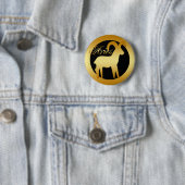 ARIES ZODIAC SIGN RONDE BUTTON 5,7 CM (In situ)