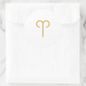 Aries Zodiac Sign Ronde Sticker (Tas)