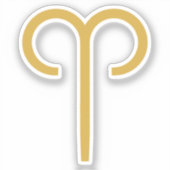 Aries Zodiac Sign Sticker (Voorkant)