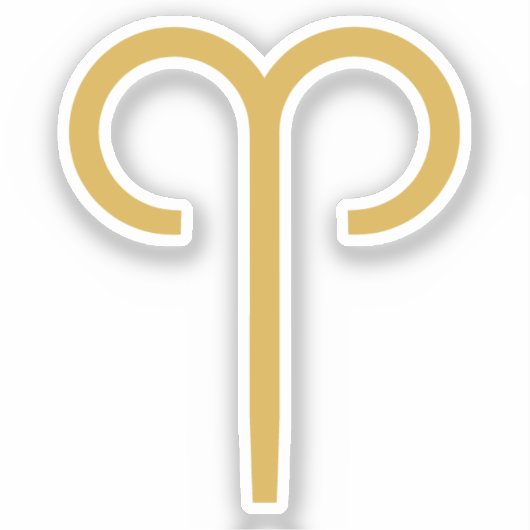 Aries Zodiac Sign Sticker (Voorkant)