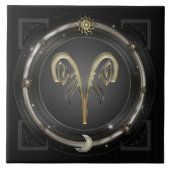 Aries Zodiac Sign Tegeltje (Voorkant)