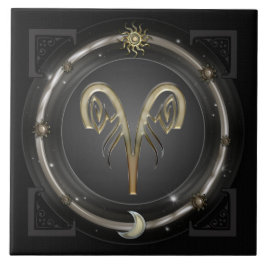 Aries Zodiac Sign Tegeltje