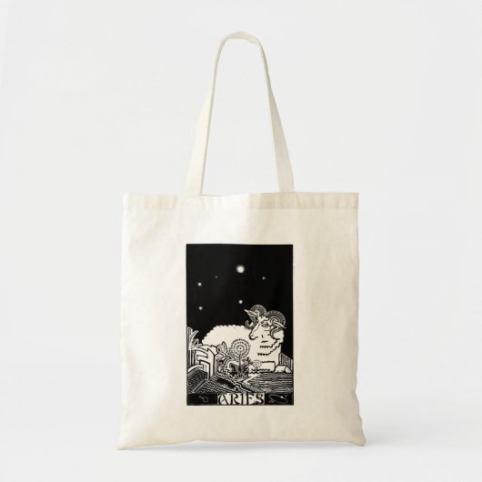 Aries Zodiac Sign Tote Bag (Voorkant)