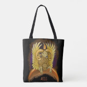 Aries Zodiac Sign Tote Bag (Achterkant)