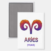 Aries Zodiac Sign / Zodiaco Aries Magneet (Voorkant / Achterkant)