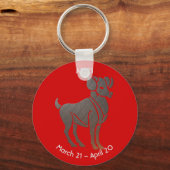 Aries Zodiac Sleutelhanger (Voorkant)
