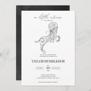 Aries Zodiac Star Sign Astrology Baby shower Kaart