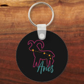 Aries Zodiac Star Sign Astrology Birthday Gift Sleutelhanger (Voorkant)