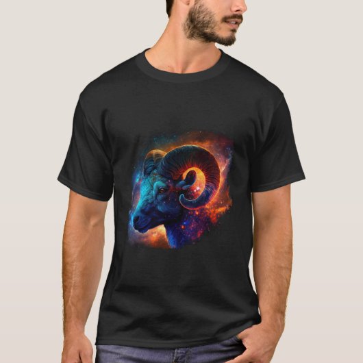 Aries Zodiac Star Sign Basic T-Shirt (Voorkant)