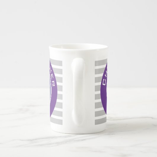 Aries Zodiac Star Sign met Eigenaarsnaam Porselein Kop (Achterkant)