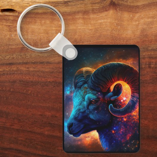 Aries Zodiac Star Sign Sleutelhanger (Voorkant)