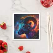 Aries Zodiac Star Sign - Vivid Artistic Napkins Servet (Insitu)