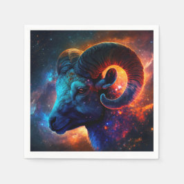 Aries Zodiac Star Sign - Vivid Artistic Napkins Servet