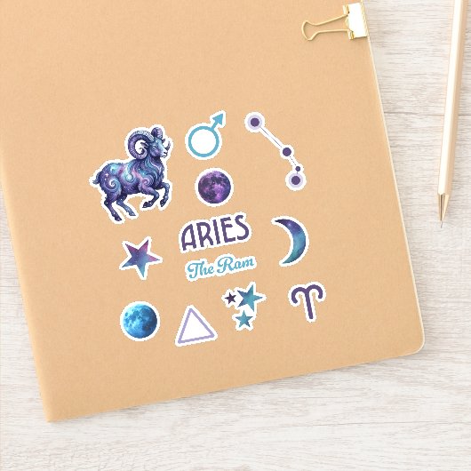 Aries Zodiac Sticker Collection (Notitieboek)