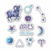 Aries Zodiac Sticker Collection (Voorkant)