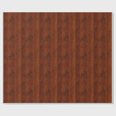 Aries Zodiac Symbol Brown Mahogany achtige print Cadeaupapier (Vlak)