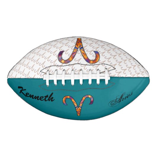 Aries Zodiac Symbol Element van Kenneth Yoncich American Football (Voorkant)