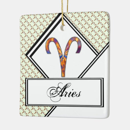 Aries Zodiac Symbol Element van Kenneth Yoncich Keramisch Ornament (Links)