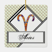 Aries Zodiac Symbol Element van Kenneth Yoncich Keramisch Ornament (Achterkant)