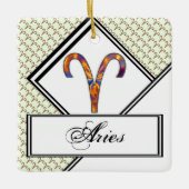 Aries Zodiac Symbol Element van Kenneth Yoncich Keramisch Ornament (Voorkant)