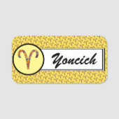 Aries Zodiac Symbol Element van Kenneth Yoncich Naamplaatje (Voorkant)