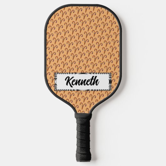 Aries Zodiac Symbol Element van Kenneth Yoncich Pickleball Paddle (Voorkant)