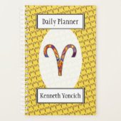 Aries Zodiac Symbol Element van Kenneth Yoncich Planner (Voorkant)