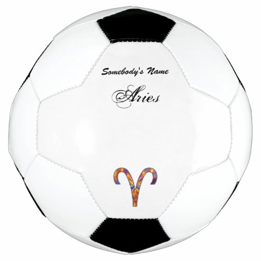 Aries Zodiac Symbol Element van Kenneth Yoncich Voetbal (Voorkant)