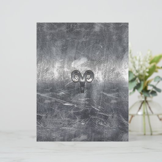 Aries Zodiac Symbol Industrial Style (Staand voorkant)