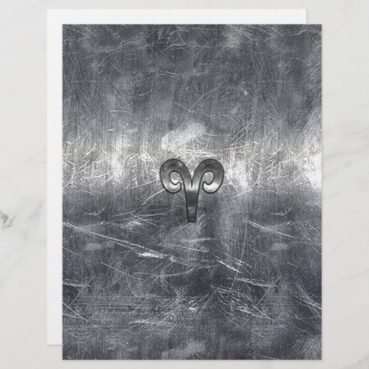 Aries Zodiac Symbol Industrial Style (Voorkant / Achterkant)