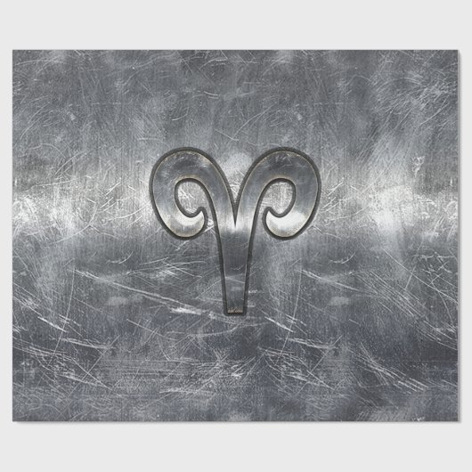 Aries Zodiac Symbol Industrial Style Cadeaupapier (Vlak)