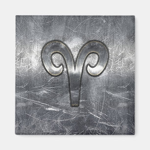 Aries Zodiac Symbol Industrial Style Magneet