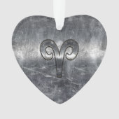 Aries Zodiac Symbol Industrial Style Ornament (voorkant)