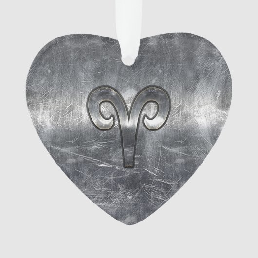 Aries Zodiac Symbol Industrial Style Ornament (voorkant)