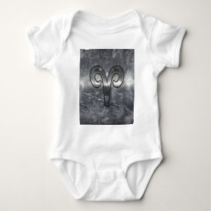 Aries Zodiac Symbol Industrial Style Romper