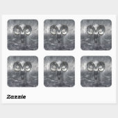 Aries Zodiac Symbol Industrial Style Vierkante Sticker (Vel)