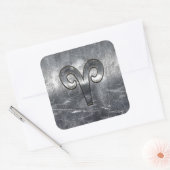 Aries Zodiac Symbol Industrial Style Vierkante Sticker (Envelop)
