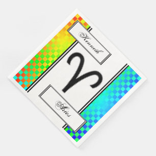 Aries Zodiac Symbol Standard van Kenneth Yoncich Servetten