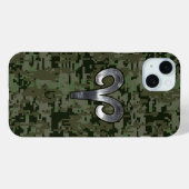 Aries Zodiac Symbol Woodland Digital Camouflage Case-Mate iPhone Case (Achterkant (horizontaal))