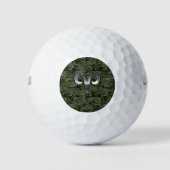 Aries Zodiac Symbol Woodland Digital Camouflage Golfballen (Voorkant)