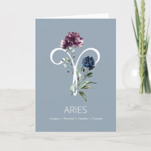 Aries Zodiac Symbool Birthday Card Kaart