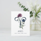 Aries Zodiac Symbool Briefkaart (Staand voorkant)