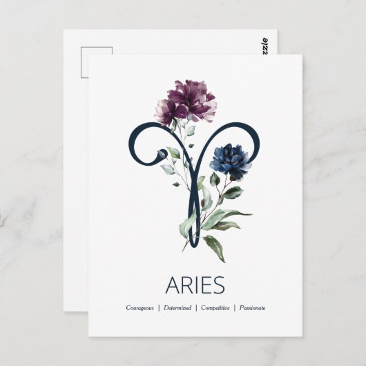 Aries Zodiac Symbool Briefkaart (Voorkant / Achterkant)