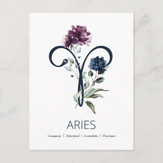 Aries Zodiac Symbool Briefkaart (Voorkant)