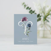 Aries Zodiac Symbool Briefkaart (Staand voorkant)